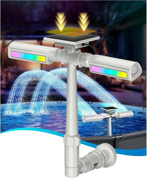 POOLJOYO — POOLJOYO Adjustable Pool Waterfall Fountain