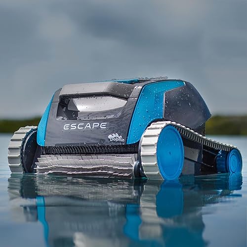 Dolphin Escape Robotic Pool Cleaner (2026 Model) — Massive Top-Loading Filter, Dual Motors, HyperBrush, HyperGrip Tracks, Smart Navigation — for Above Ground & In-Ground Pools up to 33ft