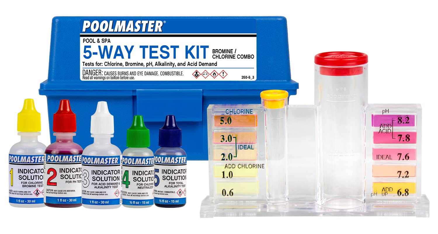 Poolmaster 22260 5-Way Test Kit (Essential Collection)